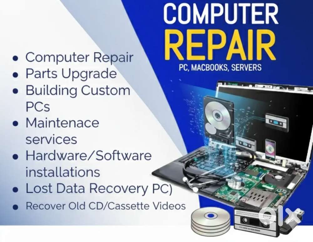 Computer Repair. Format,  Backup lost or Deleted Data.