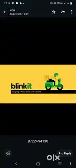 Hiring for Mumbai blinkit delivery boy job