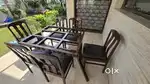Teak Wood Dinning Table with 6 Chairs
