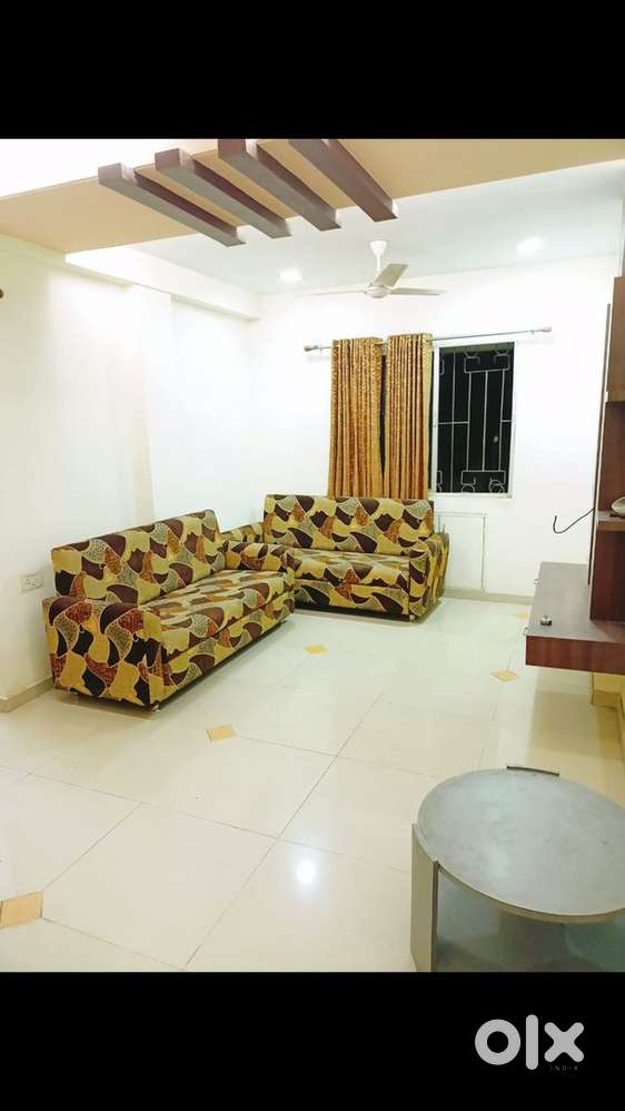 A semi furnished flat with TV unit and lift