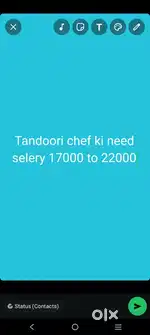 Tandoori chef ki need h