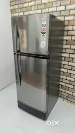 Lg black and chrome double door fridge with free shipping and cod