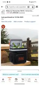Black + Decker 24 Litres Fridge