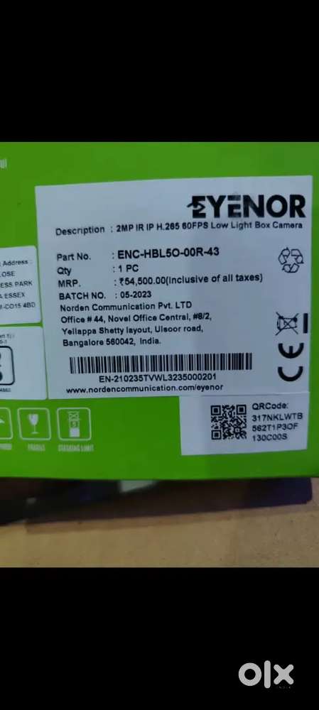 Eyenor cctv camera.    Rs 25000