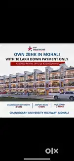 2 BHK Bang on Chandigarh University Highway