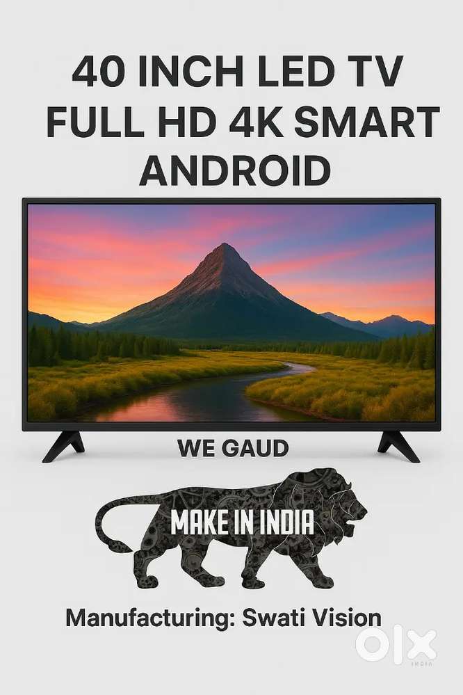 Today ऑफर 43 inch smart Android LED TV Full HD 4k seal pack
