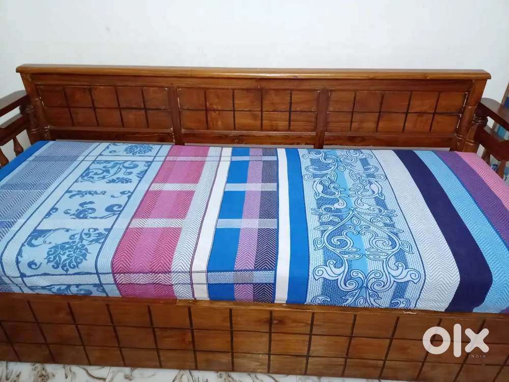Premium Shegun Wood Sofa-cum-Bed  Excellent Condition  Only ₹30,000
