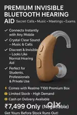 Invisible Bluetooth Hearing Aid – Secret Calls, Meetings & More