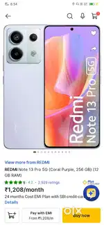 Redmi 13 pro black with bill box