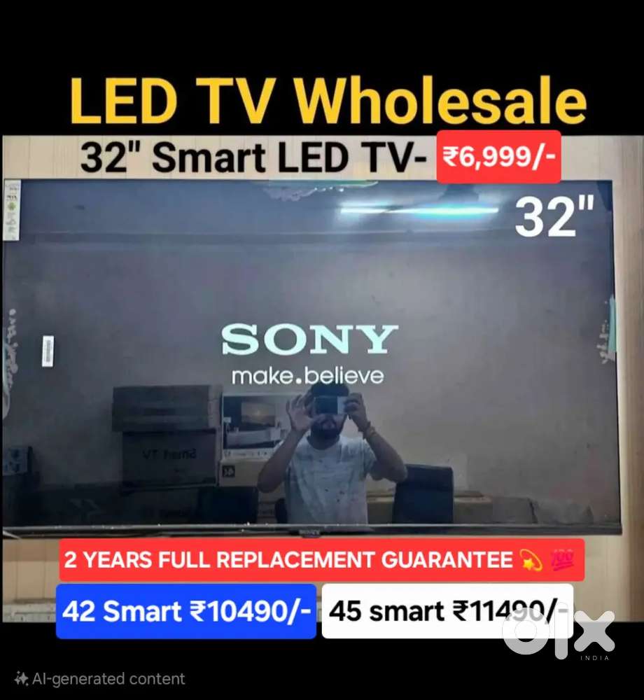 45 inches Smart tv 11500 /- 32Smart led tv 6990 only