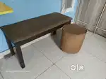 Home wooden bench + pouff - Combo