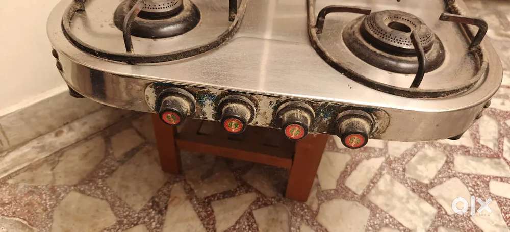 Glen 4-Burner Stainless Steel Gas Stove Working ₹1899 Negotiable