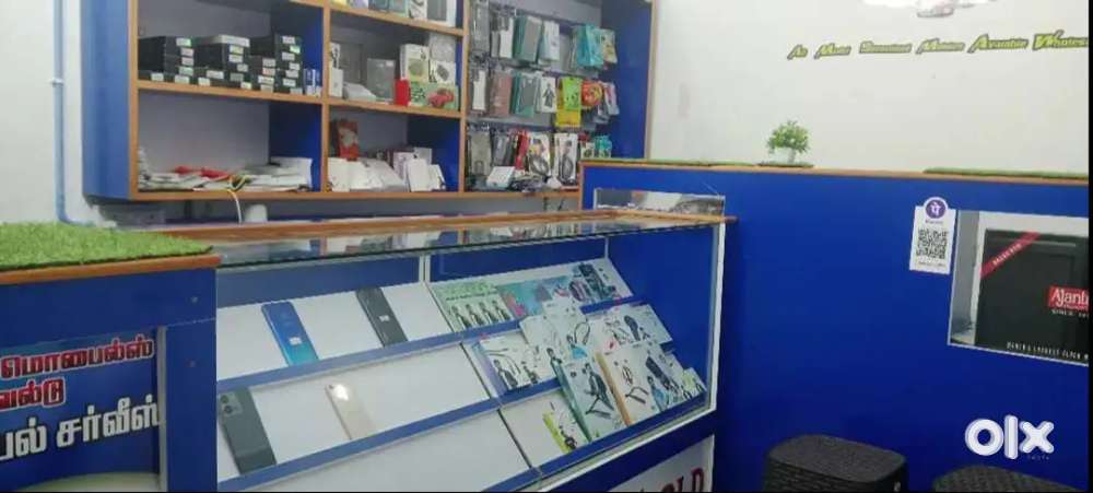 Mobile counters, service table,racks, cash counter with computer table