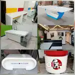 Customised reception tables cash counter office table furniture chairs