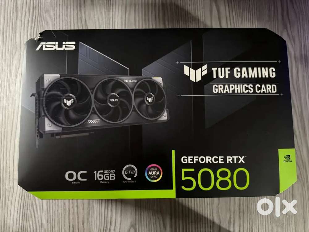 Used ASUS-TUF Gaming GeForce RTX 5080 16GB GDDR7 PCI Express 5.0 GPU.