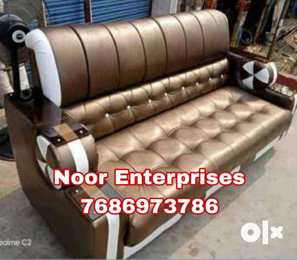 Brand new deck brand and light brown color 3seatar sofa