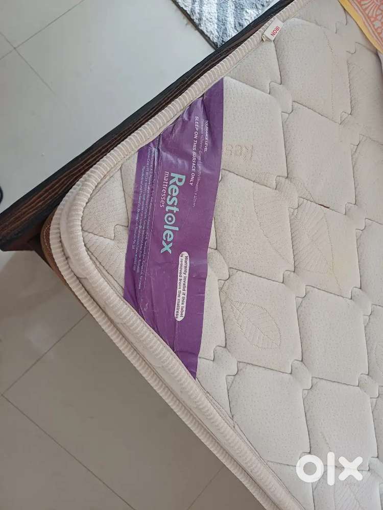 Sheesham wood Queen size bed with restolex mattress
