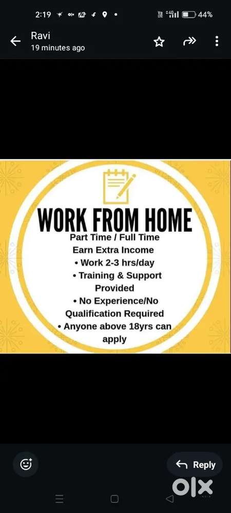 Online part time work from home opportunity