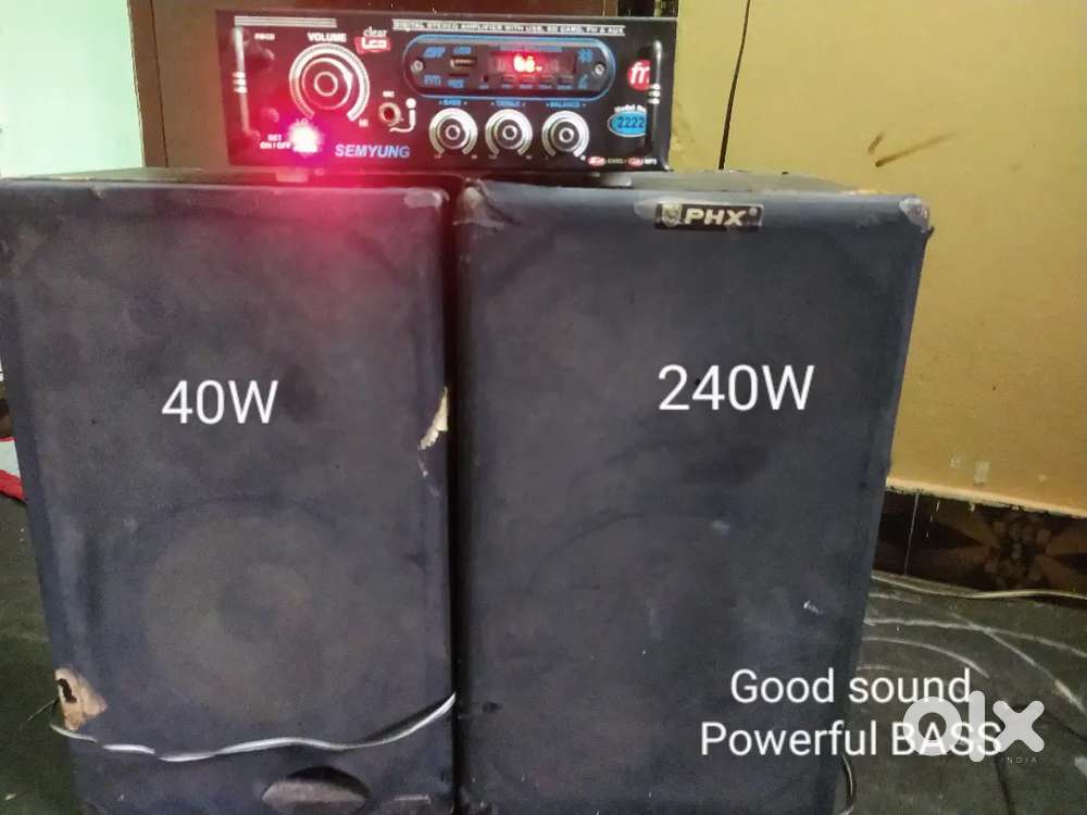 Amplifier with 2 boxes SONY (company)sub woofer