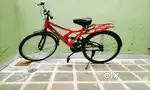 Hero company cycle red colour black tyre good condition seat cover new