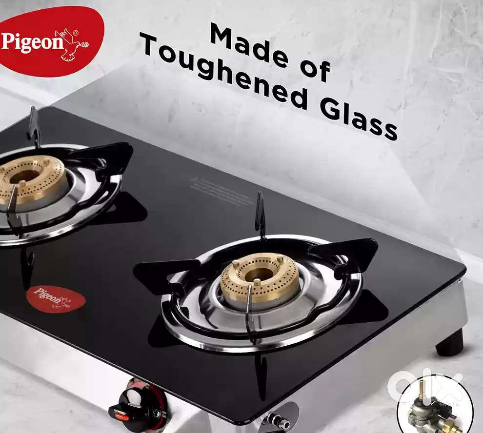 Pegion Brand Two Burner Glass Top Black New