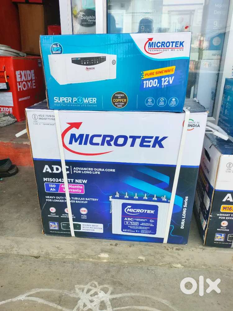 New 1100va/12v & 150ah microtek sinewave inverter microtek battery