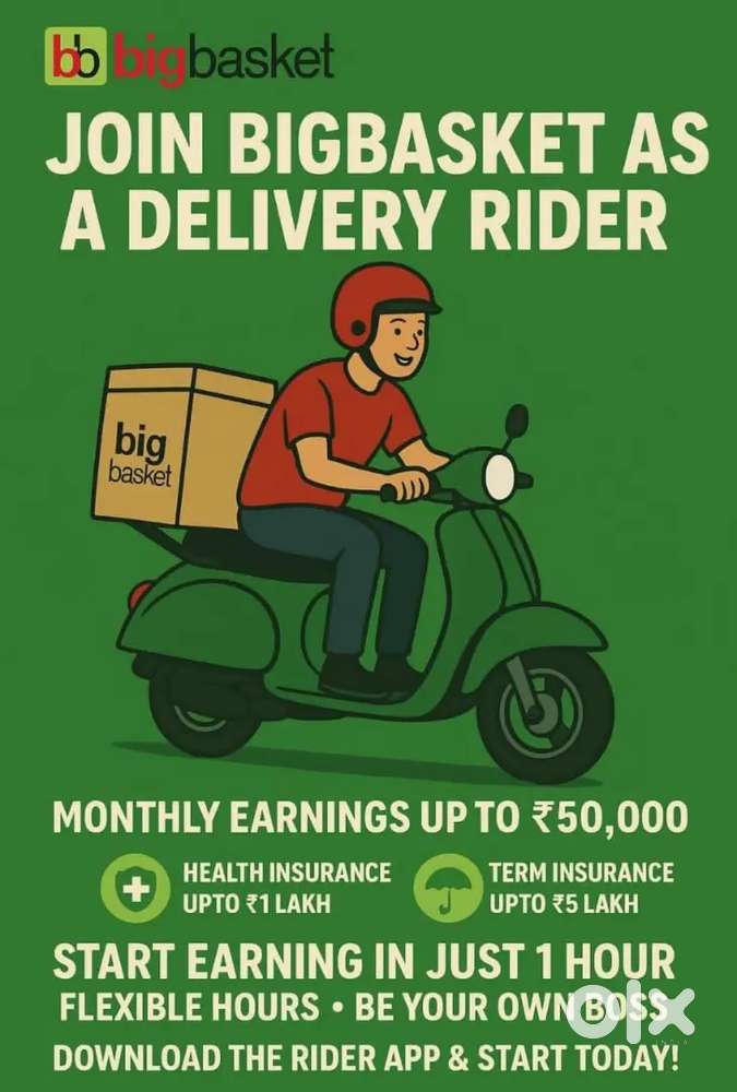 Bigbasket delivery partner urgent hiring