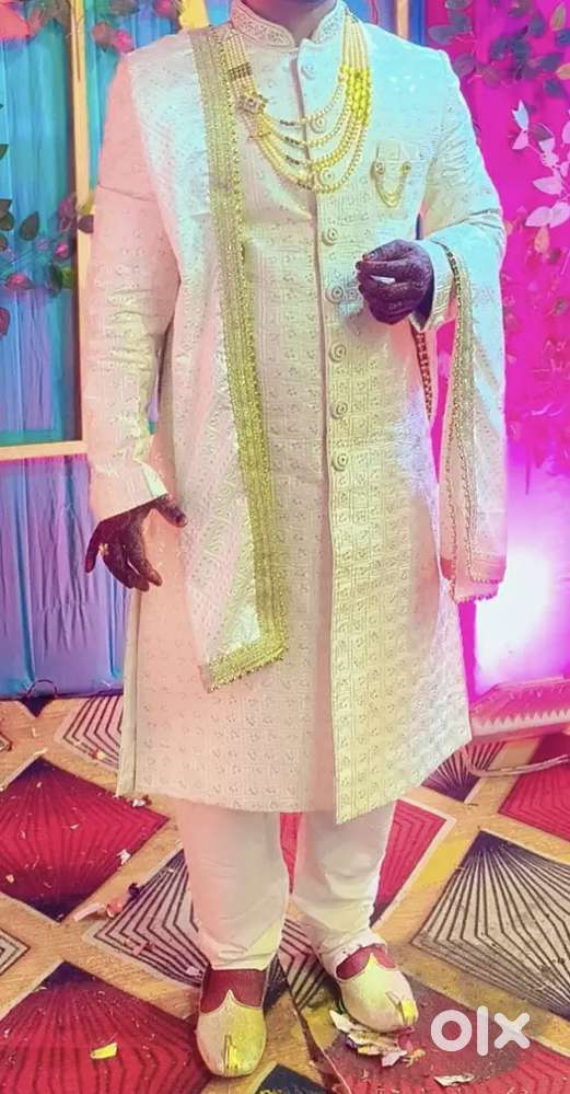 Brand New Designer Sherwani All set On Rent Available (Free size)