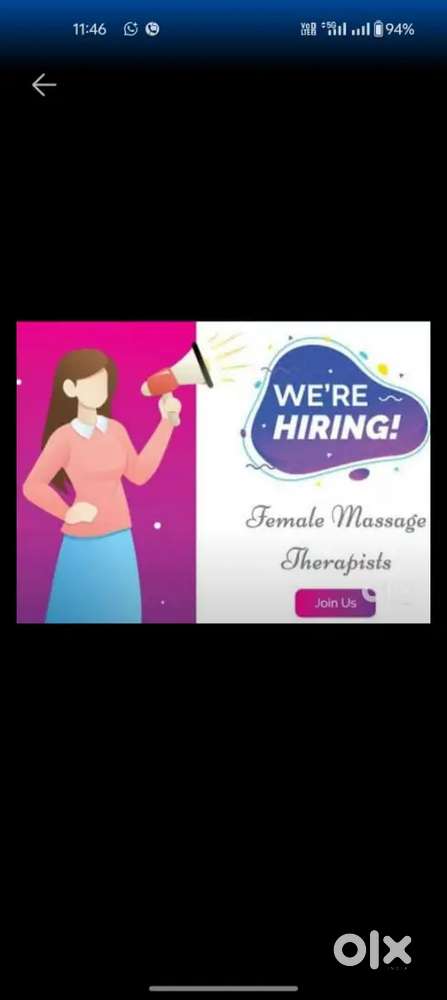 Massage therapist job for female