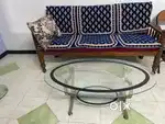 Glass Oval Center Coffee Table for living room/office
