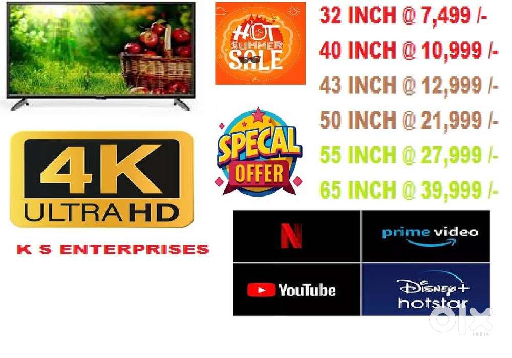 32 INCH SMART LED TV @ 7,499 /-