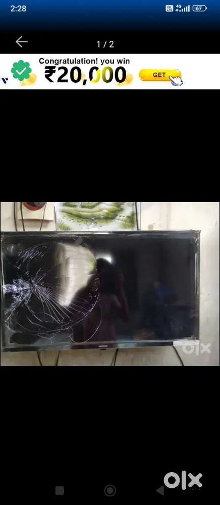 Samsung 32 inch led tv broken screen