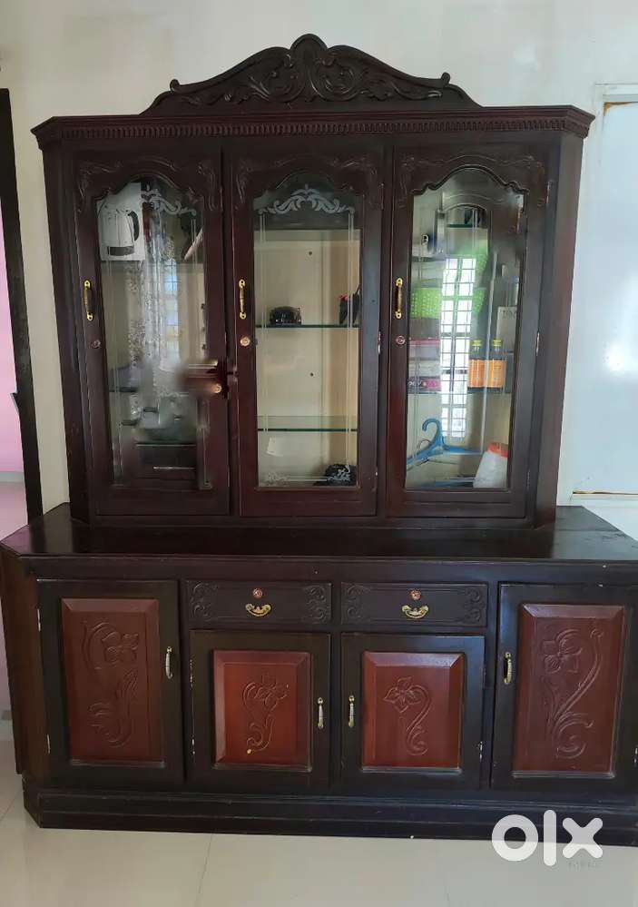 Anjili wood kitchen cupboard and Crockery Shelf for Sale