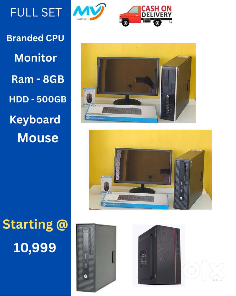 CPU - new Process  Monitor  Keyboard Mouse  Ram - 8GB DDR3