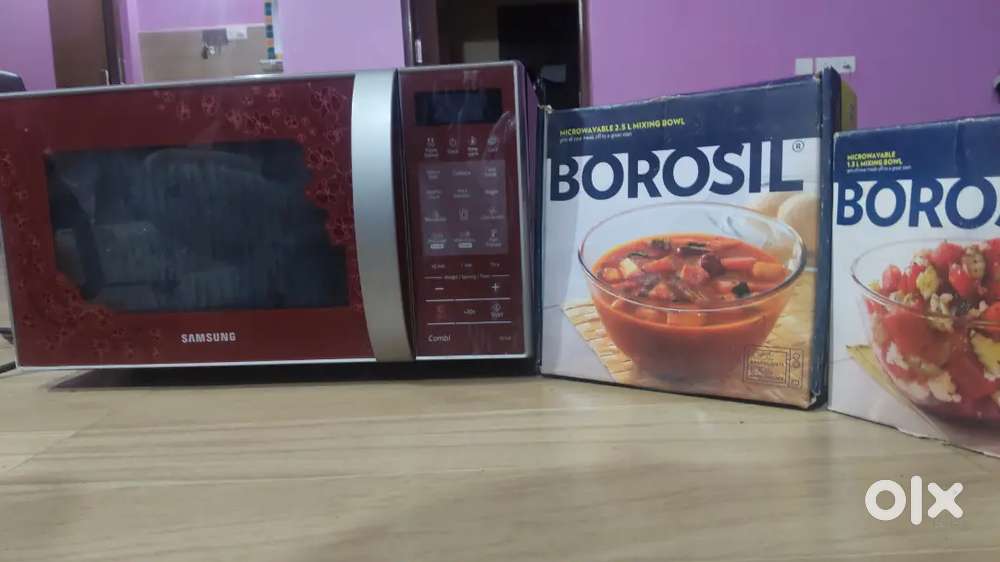 Samsung Microoven 21L and Havells Prolife Crystal Air Fryer.