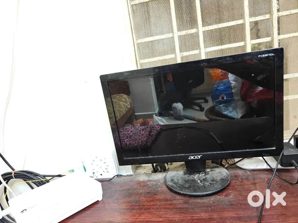 Desktop with cpu and keyboard