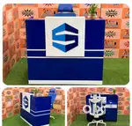 New latest design reception tables cash counters office tables chairs
