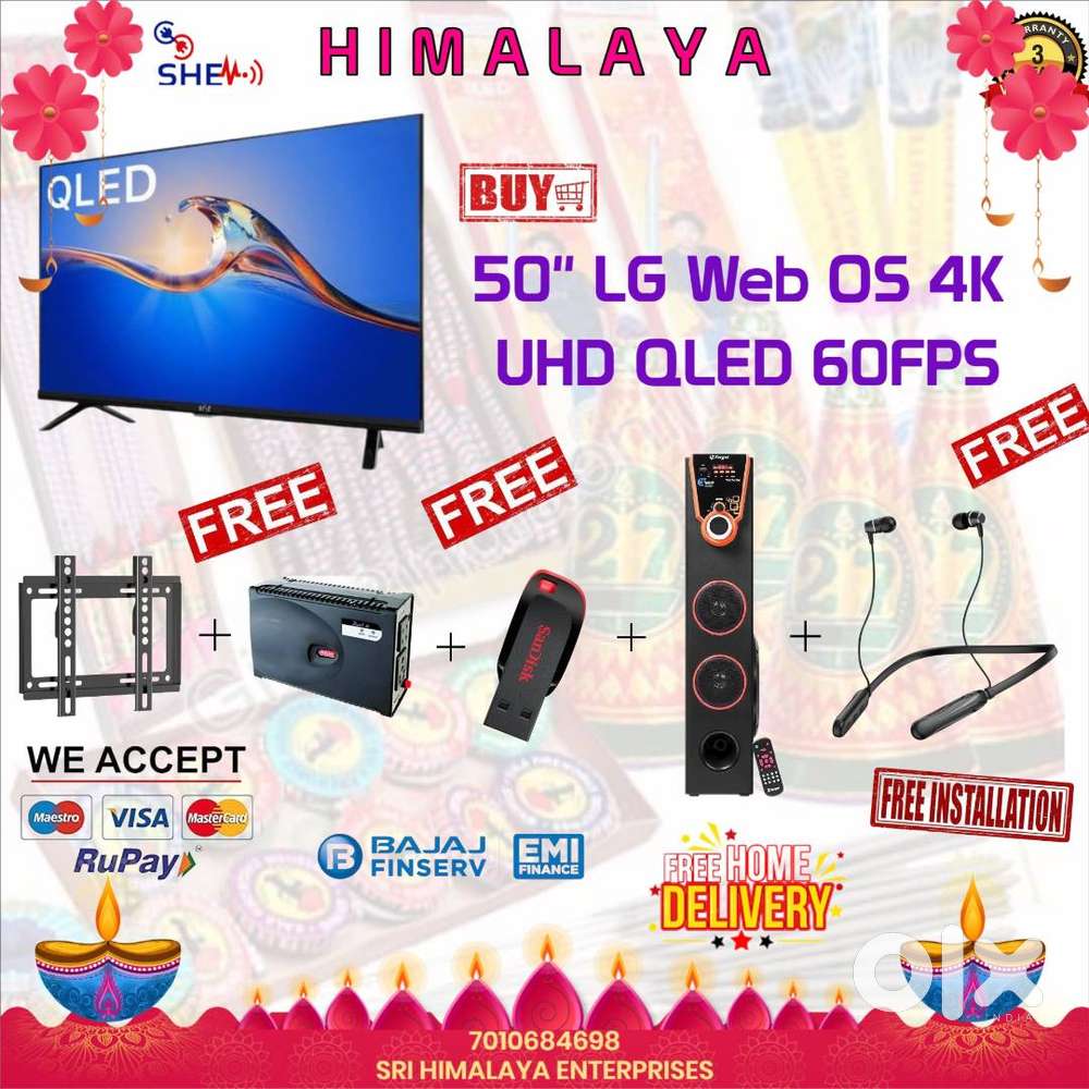 SONY...LG... Multi brand LED TV'S at a single floor with 5 years warra