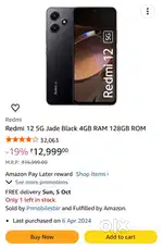 REDMI 125G 4GB 128GB 16MONTH OLD BILL BOX SB HAI