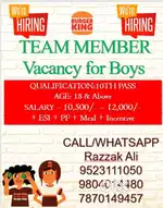 Team member/Apprentice/Intern