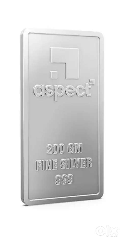 Silver bar 200g with bill - Aspect bullion 999 - No negotiation