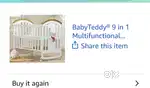 Baby bedding set crib 9 in 1 multi functional crib