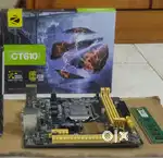 Computer parts (CPU, Motherboard), Keyboard, Mouse, Speaker Amplifier