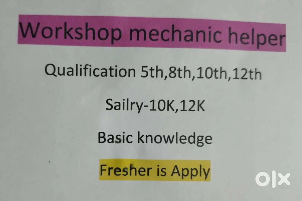 E ricksaw mechanic and helper