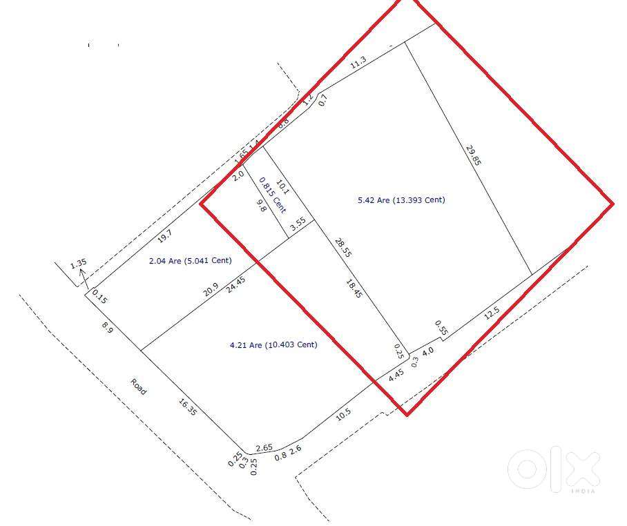 Kazhakkoottam-Menamkulam-Ramachandra Nagar Road Plot