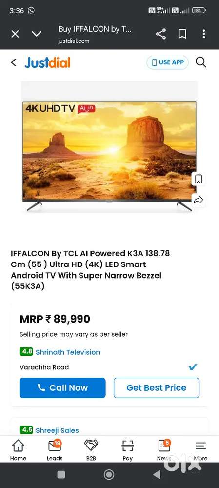 Iffalcon 55 4k hdr Android smart led