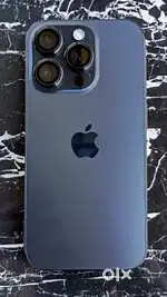 iPhone15 pro ,128 gb internal storage,battery 94%,colour blue titanium