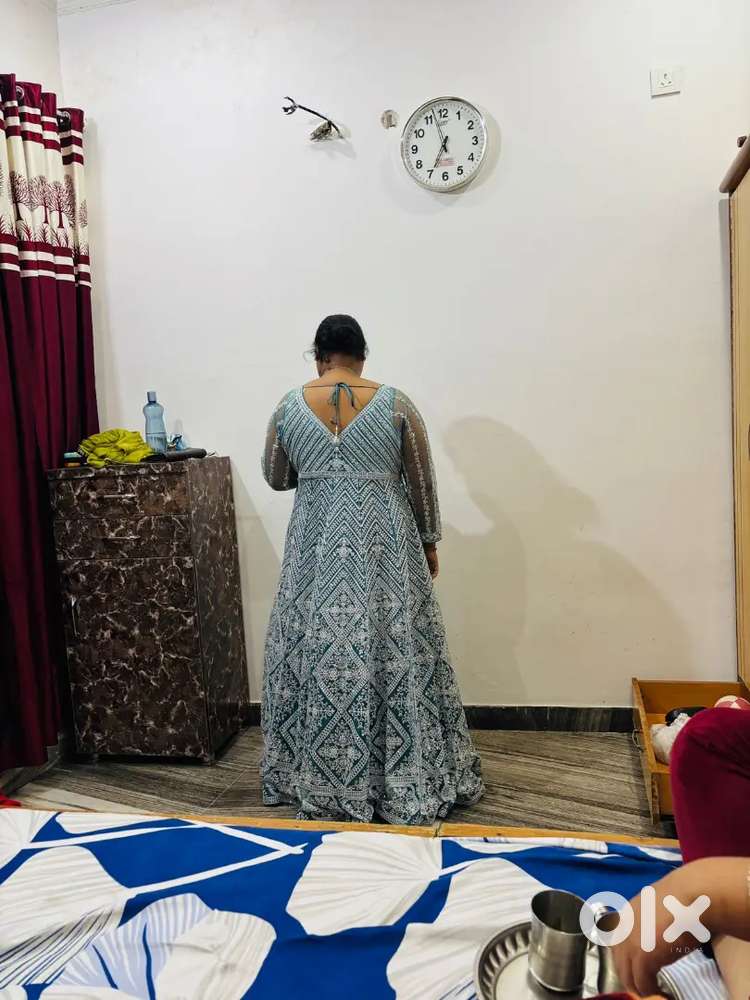 Heavy Embroidered Party Wedding Gown –only Once Worn(Original ₹10,000)