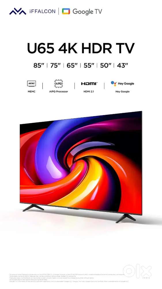 Brand New TCL iFFALCON 65 Ultra HD 4K Smart TV Sealed Pack  ₹27899