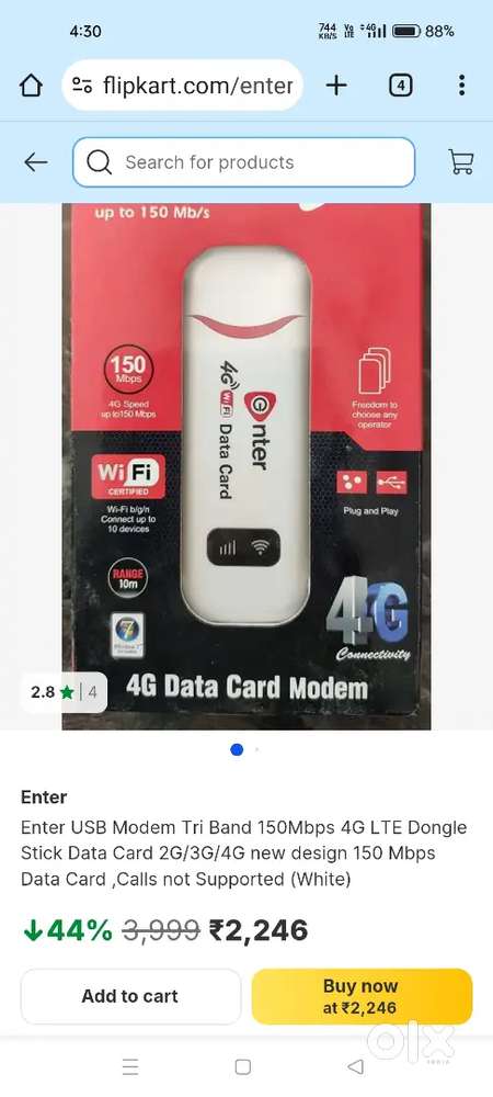 Enter USB Modem Tri Band 150Mbps